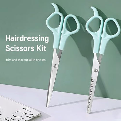 Hair Cutting Scissors and Thinning Shears, 2 Pack 6 inch Professional Stainless - Image 2