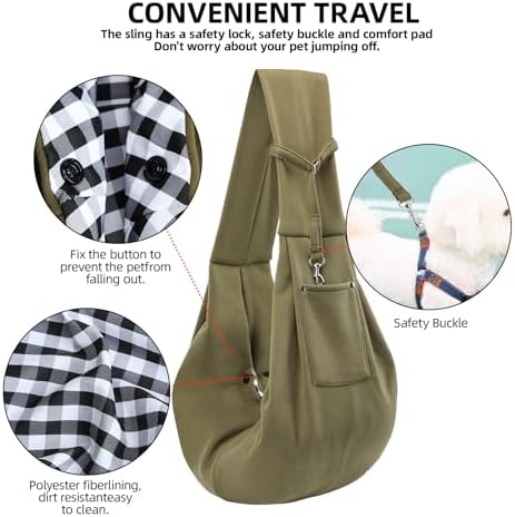 ARZQUT Dog and Cats Carrier Sling, Small Pet Carrier - Image 4