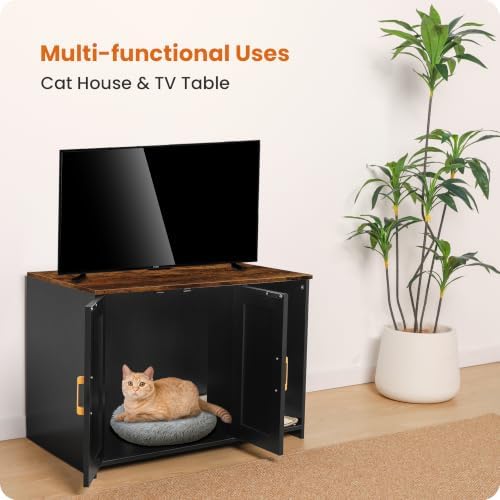 Dwanton Cat Litter Box Enclosure, - Image 3