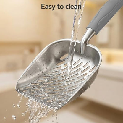 Cat Litter Scoop, Large Long Handle Kitty Metal Scooper - Image 6