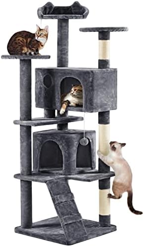 Yaheetech 70in Multi-Level Sturdy Cat Tree, Sisal Scratching Posts by Yaheetech