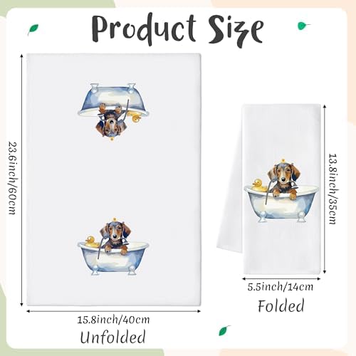Dachshund Hand Towel, 6 Pack Soft Polyester Towels - Image 2