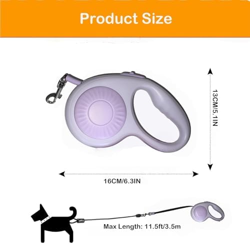 Double Dog Leash for Walking 2 Small Dogs, Dual Retractable 9.8ft Extendable - Image 2