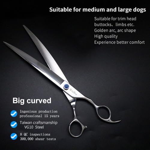 7in 25° Curved Dog Grooming Scissors - Image 3