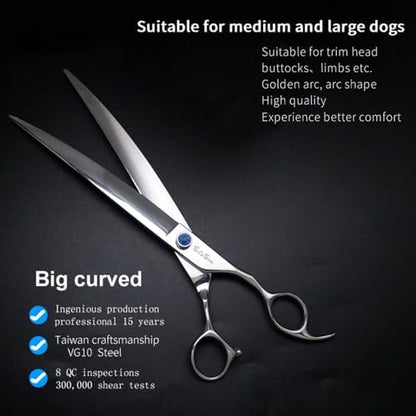 7in 25° Curved Dog Grooming Scissors - Image 3