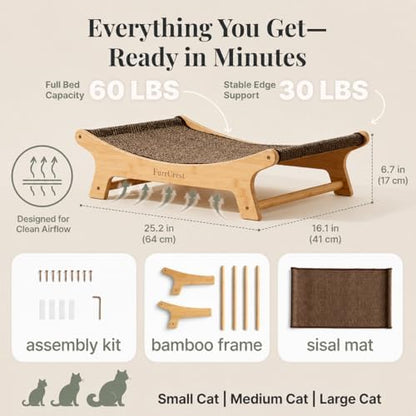 XL Sisal Cat Scratcher Bed - Image 4