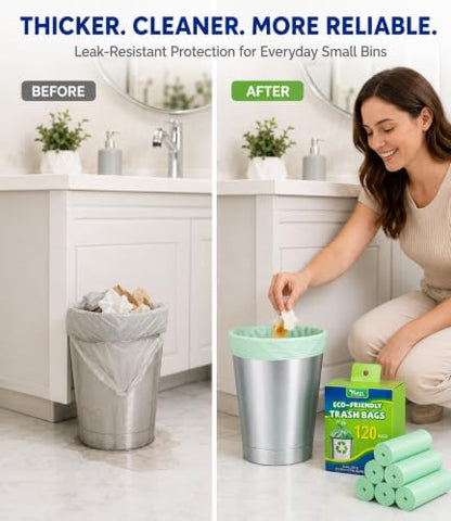 1.2 Gallon Small Trash Bags Mini Garbage Bags - Image 2