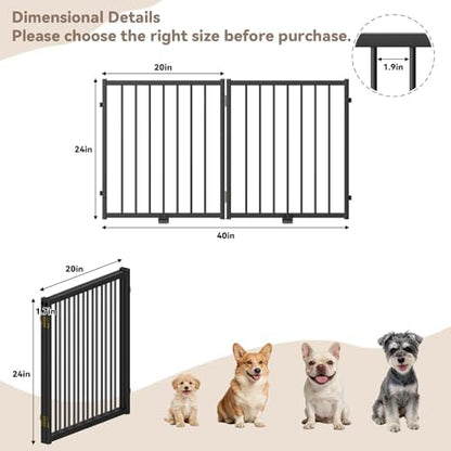 SNUOWU Full Metal Freestanding Dog Gate - Image 4