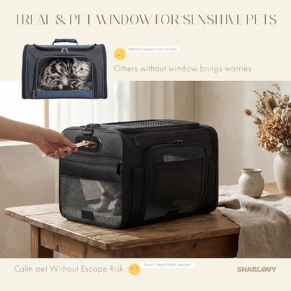 Top-Side Expandable Pet Carrier, Treat Window - Image 2