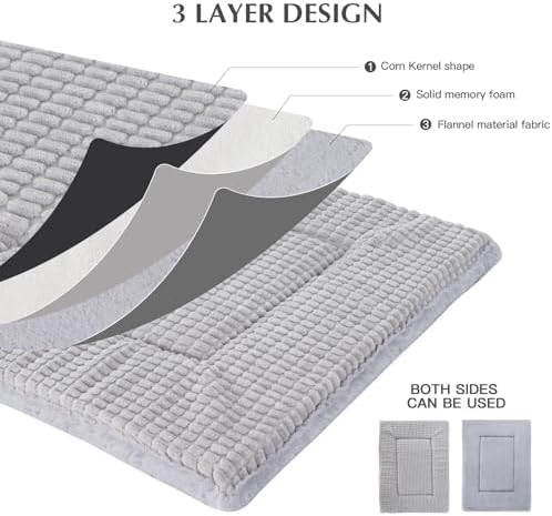 BVAGSS Dog Bed Mat, Reversible Crate Pad, Memory Foam Beds, Soft Warm Pet - Image 3