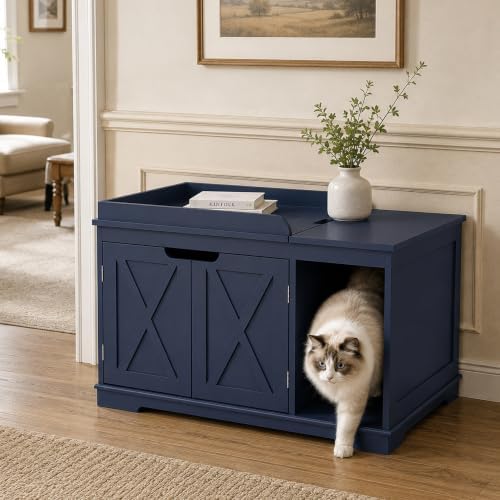 PUPETPO Cat Litter Box Furniture, Hidden Litter Box by PUPETPO