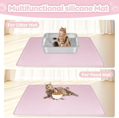Silicone Cat Litter Mat for Litter Box 40”x28” Large Cat Mat - Image 6