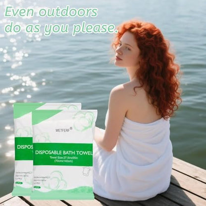 20 Pack Disposable Bath Towels Large 55"x27.5" Thick - Image 4