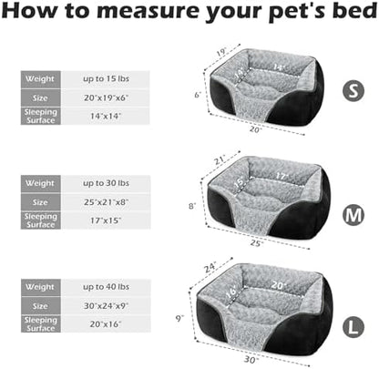 INVENHO Medium Dog Bed Rectangle Washable Orthopedic Soft Calming Sleeping Pet - Image 3