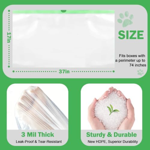 45 Count XL Cat Litter Box Liners - Image 3