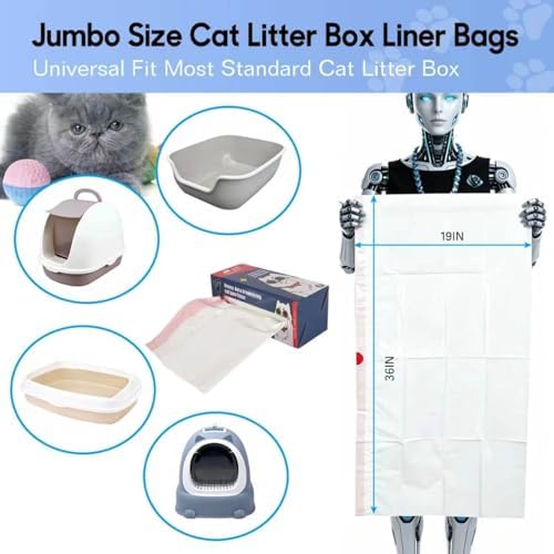 5-mil Thick Drawstring Cat Litter Box Liners, 36x19 Inch 20 Count - Image 3