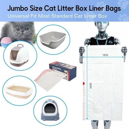 5-mil Thick Drawstring Cat Litter Box Liners, 36x19 Inch 20 Count - Image 3