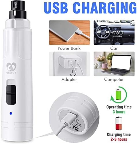 Casfuy Dog Nail Grinder with LED Light - Image 6