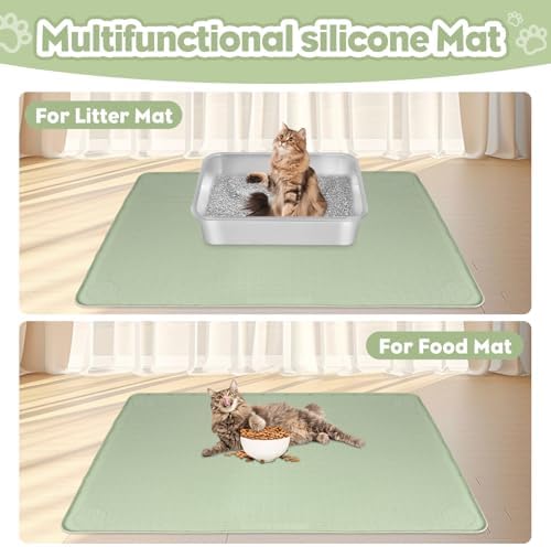 Silicone Cat Litter Mat for Litter Box 34”x22” Large Cat Mat - Image 6