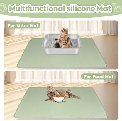 Silicone Cat Litter Mat for Litter Box 34”x22” Large Cat Mat - Image 6