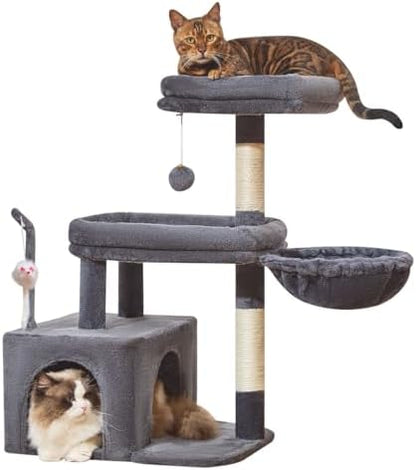 Taoqimiao 32.2in Cat Tree with Toy, Small Cat Tower - Image 4