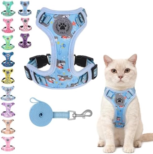 BEAUTYZOO Cat Harness and Leash Set, Escape Proof and Adjustable by BEAUTYZOO