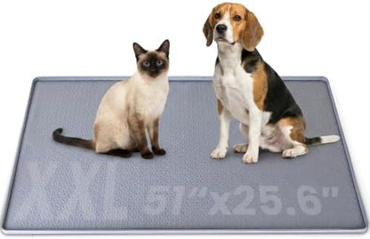 Dog Pee Pad Holder & Cat Litter Mat, XXL 51''×25.6'', Waterproof Floor Silicone by Aothey