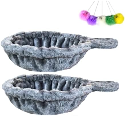 SHENGOCASE 2-Pack 13" Grey Cat Tree Tower Replacement Basket Lounger Hammock Bed by SHENGOCASE