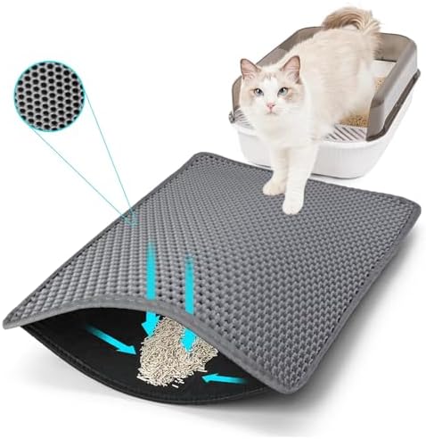 Cat Litter Mat 35"x24", Double Layer Waterproof Litterbox Mat by Unknown
