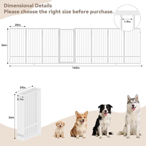 SNUOWU Full Metal Freestanding Dog Gate - Image 3