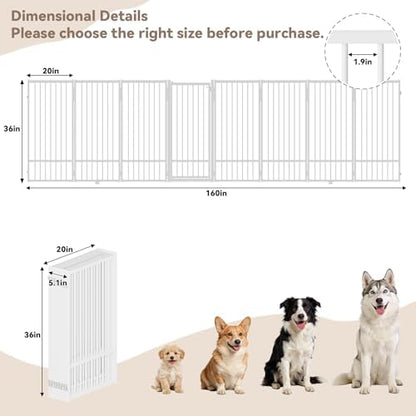 SNUOWU Full Metal Freestanding Dog Gate - Image 3
