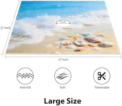 Square Shower Mat, Yonala 27 x 27 Inch Stylish Non Slip Shower Mats - Image 2