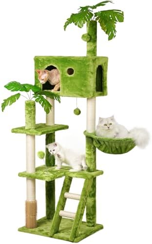 Meecal 65in Tall Cat Tree with Leaves by Meecal