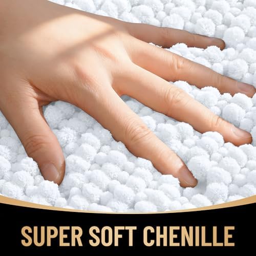 OLANLY Thick Chenille Bathroom Runner Rugs 59x20, Absorbent Bath Mat - Image 2