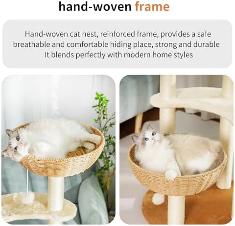 55.5-Inch Modern Cat Tree for Large Cats - Image 5