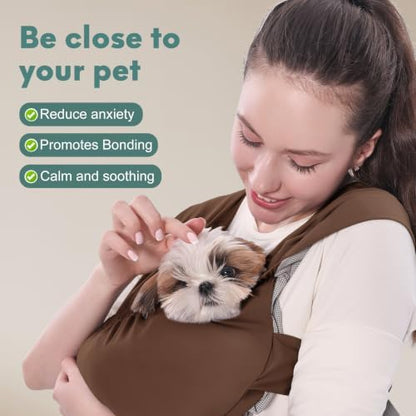 Supet Dog Sling Carrier for Small Pet, Adjustable Hands Free Front Backpack - Image 3
