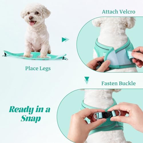 No Pull Dog Puppy Harness and Leash Set Reflective Mesh Vest XX-Small - Image 4