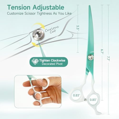 Curved Dog Grooming Scissors -7" Professional Grooming Shears - Image 2