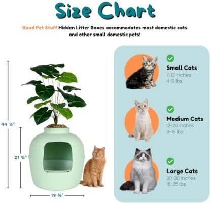 Good Pet Stuff Original Hidden Litter Box Planter, Decorative Cat Litter - Image 5