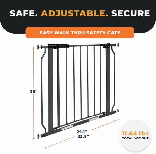 BalanceFrom Easy Walk-Thru Baby Safety Gate, Fits 29.1" to 33.8" Openings - Image 3