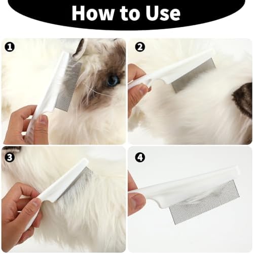 TIESOME 2PCS Stainless Steel Flea Comb - Image 6