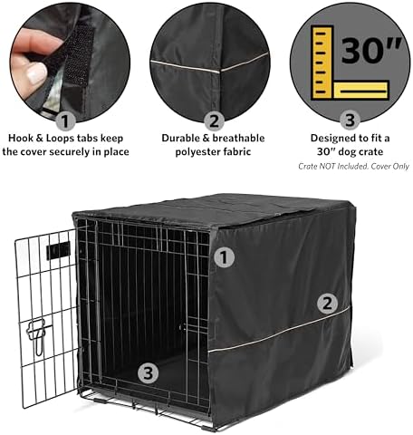 MidWest Homes for Pets Medium Dog Crate Cover, Machine Washable, 30.0" L x - Image 4