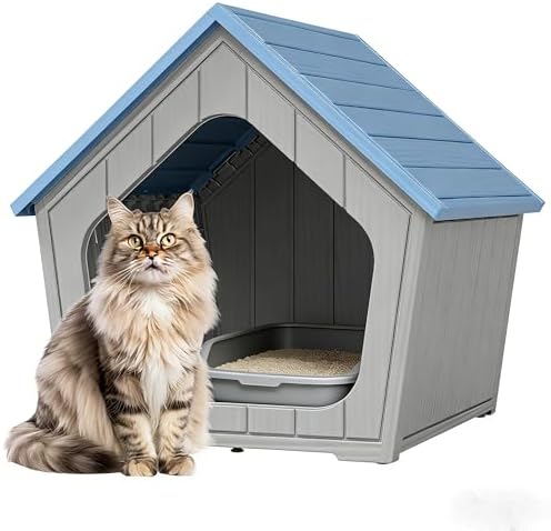Cat Litter Box Enclosure, Resin Enclosed Litter Box Furniture by Unknown