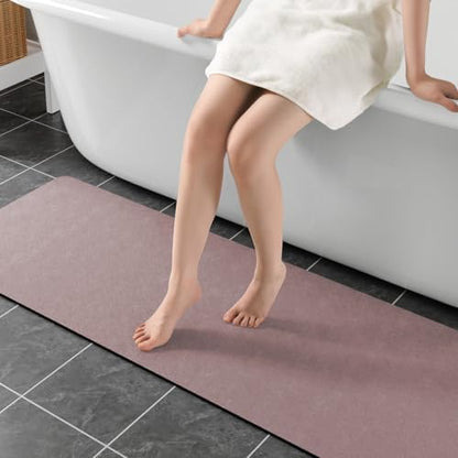Extra Long Bath Rugs 59x17-Diatomaceous Earth Bath Mats by Earcu