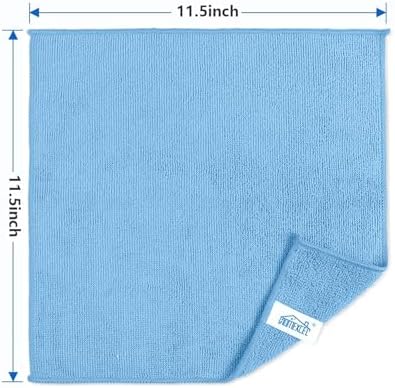 HOMEXCEL Blue Cleaning Rags 5 Pack, Highly Absorbent Microfiber Cleaning Cloth - Image 2