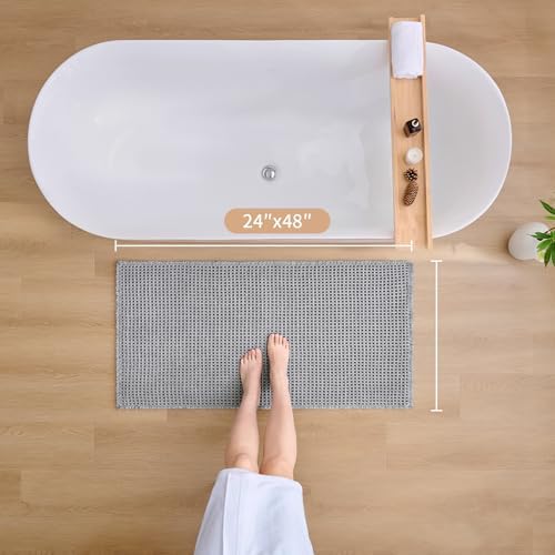 ILANGO Upgraded Waffle Bath Rug 24x48, Super Absorbent Non Slip Bath Mat - Image 2
