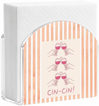 CiN-CiN Cheers Sign U-shaped Acrylic Napkin Holder Dining Table Party Decor by ENGVZ