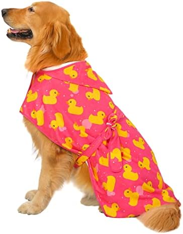 HDE Hooded Dog Bathrobe Quick Dry Towel Wrap by HDE