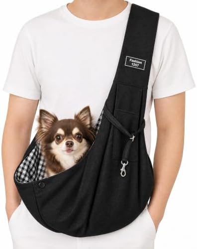 Thalirem Dog Sling Carrier for Small Breeds and Cats, Hands-Free Puppy Carrier by Unknown