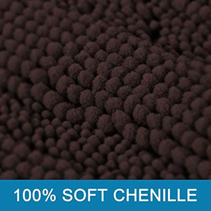 H.VERSAILTEX Bath Rugs for Bathroom Non Slip Bath Mats Extra Thick Chenille - Image 3